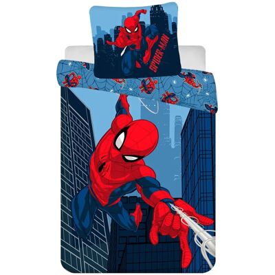 Spiderman - 160x200 - 70x80 cm - Blauw - Dekbedovertrek Spiderman - 160x200 - 70x80 cm - Blauw - Dekbedovertrek