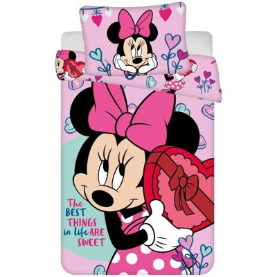 Disney Minnie Mouse katoenen kinderdekbedovertrek - 100x135 cm Disney Minnie Mouse katoenen kinderdekbedovertrek - 100x135 cm