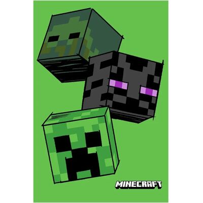 Minecraft fleece plaid - groen - 100 x 150 cm - fleece plaid Minecraft fleece plaid - groen - 100 x 150 cm - fleece plaid