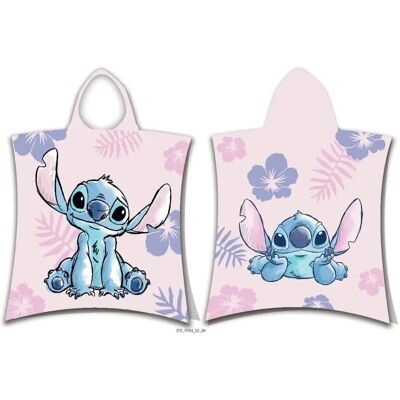 Disney Lilo & Stitch Poncho Rosa com Capuz - Toalha com Capuz Disney Lilo & Stitch Poncho Rosa com Capuz - Toalha com Capuz