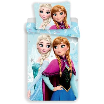 Disney Frozen Anna Elsa Lichtblauw Katoenen Dekbedovertrek 140x200cm Disney Frozen Anna Elsa Lichtblauw Katoenen Dekbedovertrek 140x200cm