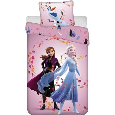 Disney Frozen Roze Katoenen Dekbedovertrek - Kinderbedlinnen Disney Frozen Roze Katoenen Dekbedovertrek - Kinderbedlinnen
