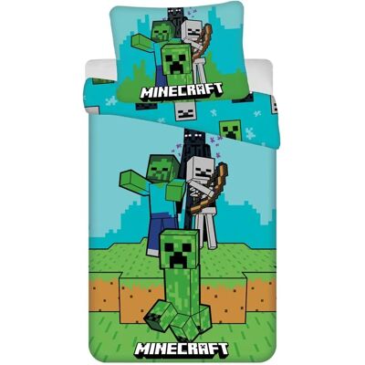 Minecraft MOBS Dekbedovertrek - 140x200cm - Katoen Minecraft MOBS Dekbedovertrek - 140x200cm - Katoen