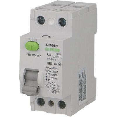 NOARK - 63A 30mA Type AC 2P - Disjoncteur différentiel - Publicité NOARK - 63A 30mA Type AC 2P - Disjoncteur différentiel - Publicité