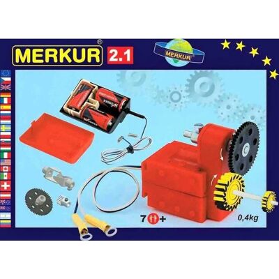 Vzdělávací stavebnice Merkur M 2.1 - Motor, Převodovka, STEM Vzdělávací stavebnice Merkur M 2.1 - Motor, Převodovka, STEM