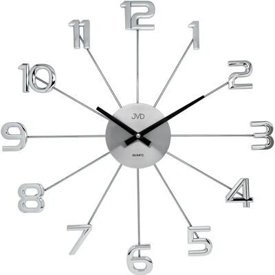 Nástěnné Hodiny JVD HT072 - Průměr 48,5cm - Stříbrné Nástěnné Hodiny JVD HT072 - Průměr 48,5cm - Stříbrné
