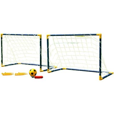 Zestaw bramek sportowych - 2 bramki, piłka, pompa Zestaw bramek sportowych - 2 bramki, piłka, pompa