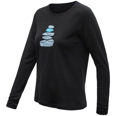 SENSOR - MERINO BLEND STONE - Černá - Size S - Shirt SENSOR - MERINO BLEND STONE - Černá - Size S - Shirt