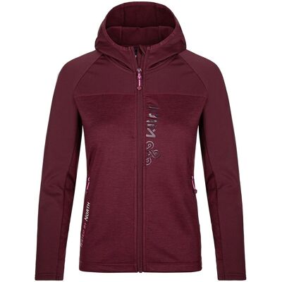 Chaqueta de forro polar con capucha roja para mujer Kilpi Layana - Chaqueta polar Chaqueta de forro polar con capucha roja para mujer Kilpi Layana - Chaqueta polar