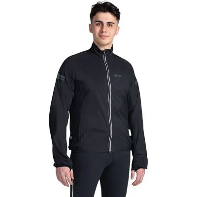 Veste Tirano Noire Kilpi - Coupe-vent course - Publicité Veste Tirano Noire Kilpi - Coupe-vent course - Publicité