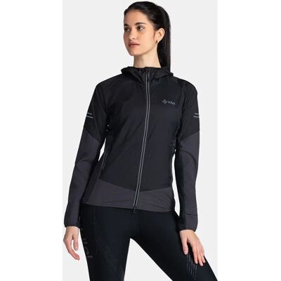 Veste de course Kilpi Rayen noire légère et respirante Veste de course Kilpi Rayen noire légère et respirante
