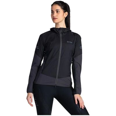 Kilpi Rayen Schwarze leichte atmungsaktive Laufjacke Kilpi Rayen Schwarze leichte atmungsaktive Laufjacke