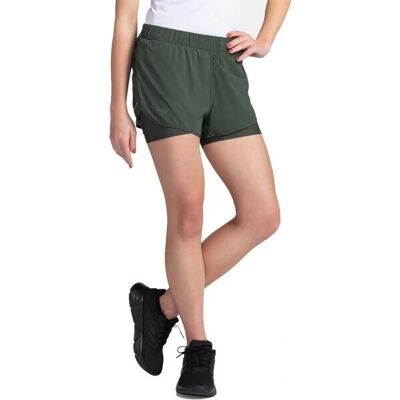 Kilpi BERGEN-W Dark Green Running Shorts - Women Kilpi BERGEN-W Dark Green Running Shorts - Women