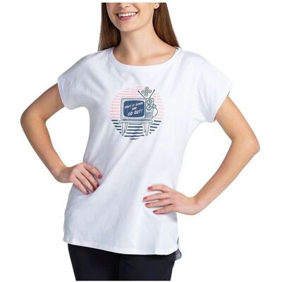 Tricou alb din bumbac Kilpi NELLIM-W - Femeie Tricou alb din bumbac Kilpi NELLIM-W - Femeie