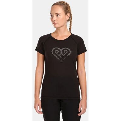 Tricou pentru femei Kilpi ZARJA-W amestec de merino negru Tricou pentru femei Kilpi ZARJA-W amestec de merino negru