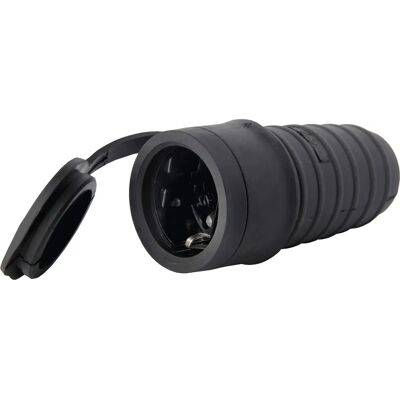 Adaptador de Tomada de Borracha EMOS P0049 - IP44 Schuko Preto Adaptador de Tomada de Borracha EMOS P0049 - IP44 Schuko Preto