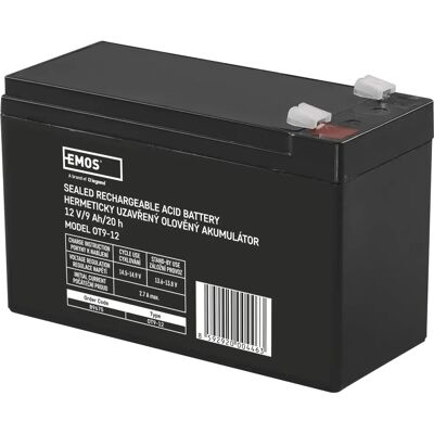 Emos Bezmienny akumulator ołowiowo-kwasowy 12V/9Ah Faston 6.3mm - Akumulator Emos Bezmienny akumulator ołowiowo-kwasowy 12V/9Ah Faston 6.3mm - Akumulator