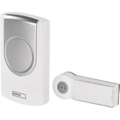 Sonnerie sans fil Emos - 36 mélodies - IP44 - 75dB - Blanc Sonnerie sans fil Emos - 36 mélodies - IP44 - 75dB - Blanc