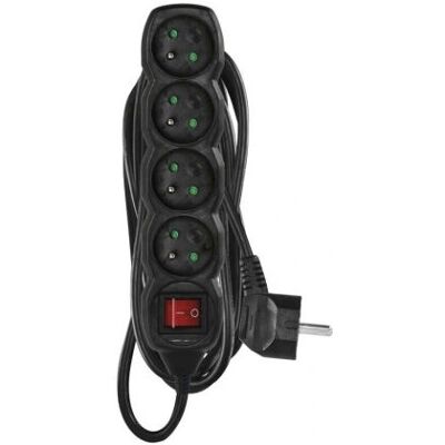 Emos PC1415 Verlängerungskabel - 4 Steckdosen, 5m, Schwarz Emos PC1415 Verlängerungskabel - 4 Steckdosen, 5m, Schwarz