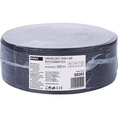Emos S8283 - Rot/Schwarz Twisted-Pair-Kabel 100m Emos S8283 - Rot/Schwarz Twisted-Pair-Kabel 100m
