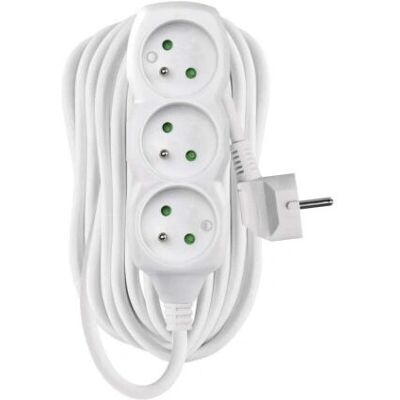 Emos 1902031008 Cordon d'extension - 10m, 3 prises - Intérieur, Blanc - Publicité Emos 1902031008 Cordon d'extension - 10m, 3 prises - Intérieur, Blanc - Publicité