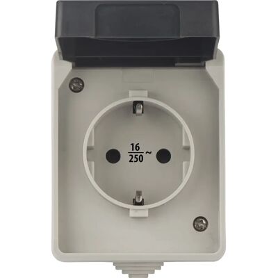 EMOS A1396 Wandsteckdose - Wasserfest, IP44, 250V, 16A EMOS A1396 Wandsteckdose - Wasserfest, IP44, 250V, 16A