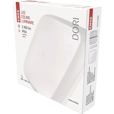 Emos LED Deckenleuchte Dori - 24,5W, Weiß, IP54 Emos LED Deckenleuchte Dori - 24,5W, Weiß, IP54