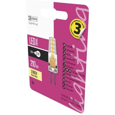 Emos G4 LED žárovka Teplá bílá - LED žárovka Emos G4 LED žárovka Teplá bílá - LED žárovka