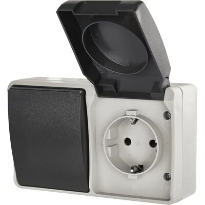 EMOS A1396.2 - Wasserdichter Doppelstecker und Schalter - Elektrischer Anschluss EMOS A1396.2 - Wasserdichter Doppelstecker und Schalter - Elektrischer Anschluss