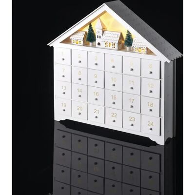 Emos 35x33cm Drewniany LED Kalendarz Adwentowy - Ciepła Biel, Timer Emos 35x33cm Drewniany LED Kalendarz Adwentowy - Ciepła Biel, Timer