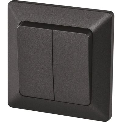 EMOS A6100.8 Doppelwechselschalter - IP20 Anthrazit EMOS A6100.8 Doppelwechselschalter - IP20 Anthrazit