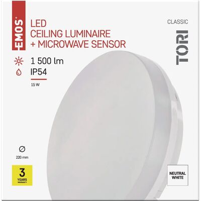 Emos ZM4328 LED Decken- und Wandleuchte - 1500lm, Bewegungsmelder, IP54 Emos ZM4328 LED Decken- und Wandleuchte - 1500lm, Bewegungsmelder, IP54