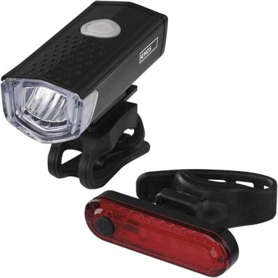 EMOS P3923 Wiederaufladbares Fahrradlicht-Set - LED, 90lm, Vorne & Hinten EMOS P3923 Wiederaufladbares Fahrradlicht-Set - LED, 90lm, Vorne & Hinten