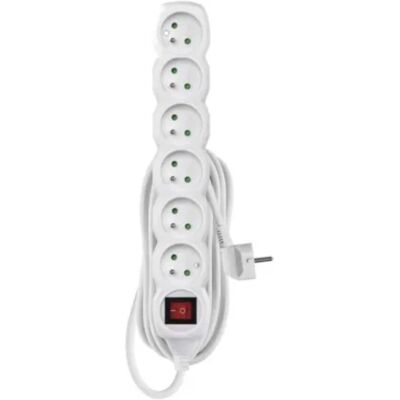 Emos 1902160502 Rallonge électrique - 5 m, 6 prises, Intérieur, Blanc Emos 1902160502 Rallonge électrique - 5 m, 6 prises, Intérieur, Blanc