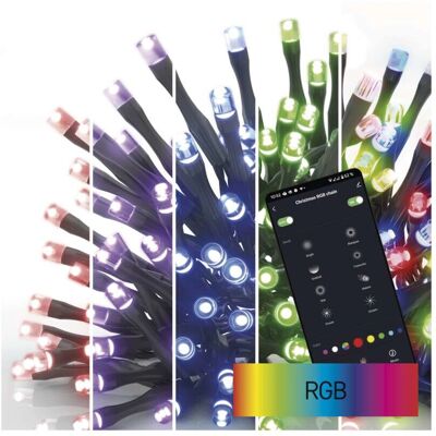 EMOS D4ZR01 Chaîne lumineuse LED 8m RGB Wi-Fi - Éclairage décoratif - Publicité EMOS D4ZR01 Chaîne lumineuse LED 8m RGB Wi-Fi - Éclairage décoratif - Publicité