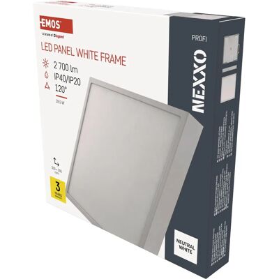 Emos ZM6155 LED Deckenleuchte - Quadrat, 4000K, 28,5W, Weiß Emos ZM6155 LED Deckenleuchte - Quadrat, 4000K, 28,5W, Weiß