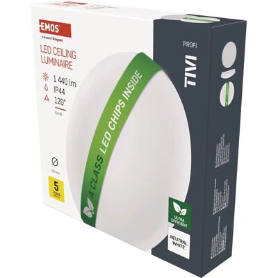 Emos ZM3406 LED Plafonnier - Ronde, 8,6W, Blanc, 1440lm, IP44 - Publicité Emos ZM3406 LED Plafonnier - Ronde, 8,6W, Blanc, 1440lm, IP44 - Publicité