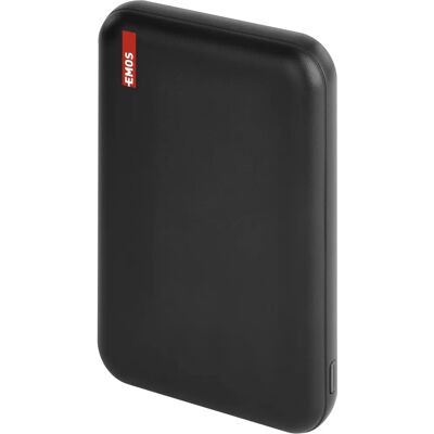 Power Bank Emos WI 521 - Sans fil, 5000mAh, Noir Power Bank Emos WI 521 - Sans fil, 5000mAh, Noir