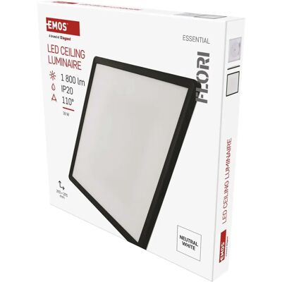 Emos Wandleuchte - FLORI Quadratische LED-Wand-/Deckenleuchte 18W Neutralweiß Emos Wandleuchte - FLORI Quadratische LED-Wand-/Deckenleuchte 18W Neutralweiß