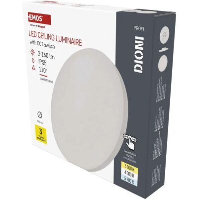 Emos DIONI Weiße LED Wand- und Deckenleuchte - Einstellbare Farbtemperatur Emos DIONI Weiße LED Wand- und Deckenleuchte - Einstellbare Farbtemperatur