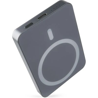 Powerbank Emos WI 522 - 5000mAh, draadloos, grijs - Powerbank Powerbank Emos WI 522 - 5000mAh, draadloos, grijs - Powerbank