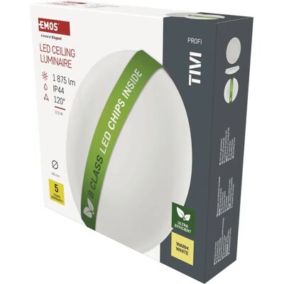 Emos TIVI LED stropní světlo - Kulaté, Teplá Bílá, 12,5W Emos TIVI LED stropní světlo - Kulaté, Teplá Bílá, 12,5W