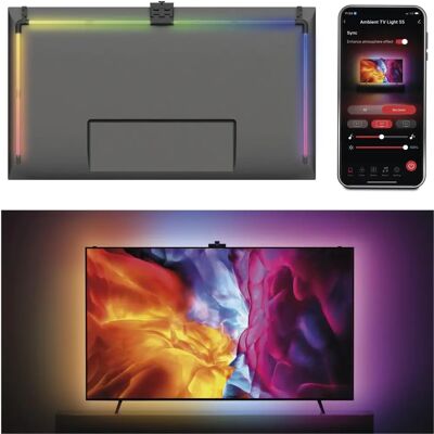 Emos 55" RGB LED TV Hintergrundbeleuchtung - Smarte Innenbeleuchtung Emos 55" RGB LED TV Hintergrundbeleuchtung - Smarte Innenbeleuchtung