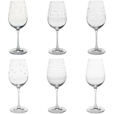 Table Passion - Verres à vin en cristal Graphik - 6 pcs - Publicité Table Passion - Verres à vin en cristal Graphik - 6 pcs - Publicité