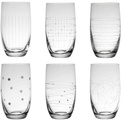 Table Passion - Verres hauts 33cl Graphik - Transparent - Publicité Table Passion - Verres hauts 33cl Graphik - Transparent - Publicité