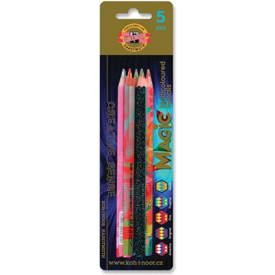 KOH-I-NOOR KOH e Noor Kredki Trio Mágico 5 cores - Lápis de cor KOH-I-NOOR KOH e Noor Kredki Trio Mágico 5 cores - Lápis de cor