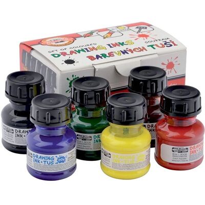 Koh-I-Noor Modell Tus 6x20g - Zeichenfarben-Set Koh-I-Noor Modell Tus 6x20g - Zeichenfarben-Set