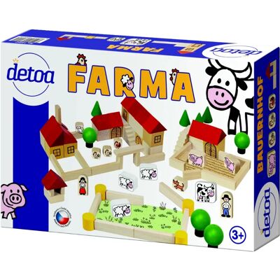 Detoa Bauernhof Holzbausteine Set - Konstruktionsspielzeug Detoa Bauernhof Holzbausteine Set - Konstruktionsspielzeug