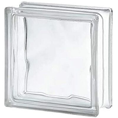 CENTRALE BRICO Bloc de verre - Motif ondulé - 19x19x8cm - Transparent - Publicité CENTRALE BRICO Bloc de verre - Motif ondulé - 19x19x8cm - Transparent - Publicité
