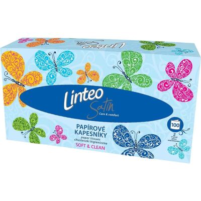 Linteo Mouchoirs en papier à double couche - 100 pièces - Hygiène - Publicité Linteo Mouchoirs en papier à double couche - 100 pièces - Hygiène - Publicité